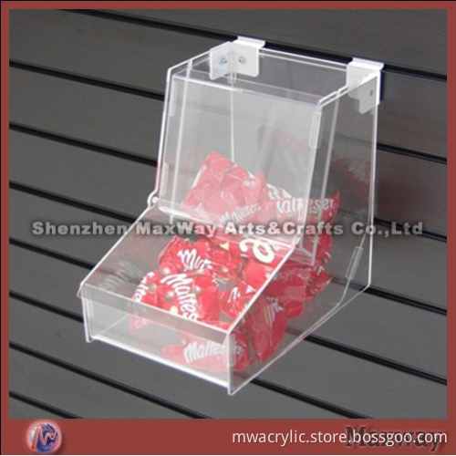 Clear Square Wall Mounted High Grade Acrylic/Perspex Candy Box with Top
